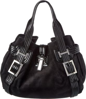 Roger Vivier Suede & Leather Hobo Bag