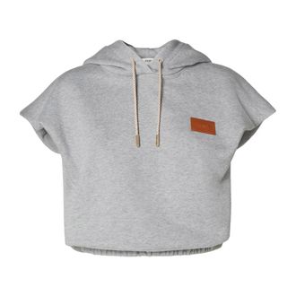 Fendi Sudadera sin mangas corta - Sweatshirts & Hoodies - Mujer - Gris - M