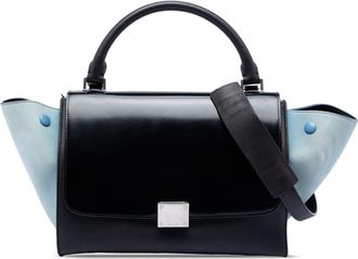 Celine Pre-owned Celine Small Bicolor Leather Trapeze Satchel Ladies HLUG3O76SJP8V3RR