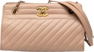 Chanel Borsa Pre-owned in Pelle di Capra Trapuntata - - Pre-owned - Donna - Beige - ONE SIZE