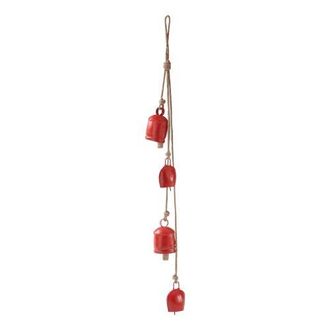 Tag Antique Bells with Jute Rope Swag Decorative Christmas Bells in Red at Nordstrom