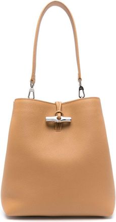 Longchamp Le Roseau M schoudertas - Bruin