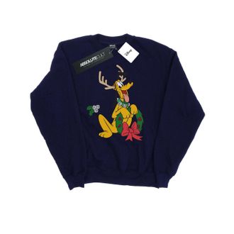 Disney Heren Pluto Kerstmis Rendier Sweatshirt (Marineblauw)