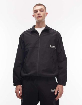 Wood Wood Double A By Wood Wood - Frank - Top della tuta nero con logo e zip in coordinato