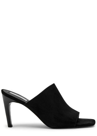 Toteme 85 Suede Mules - Black - 37 (IT37 / UK4)