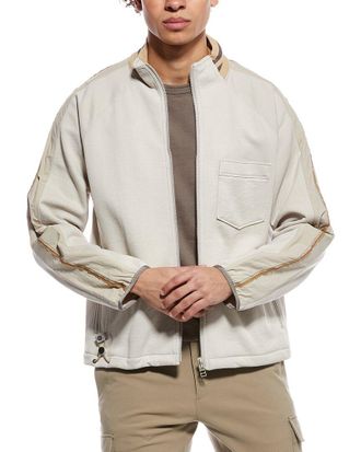 Theory Textured Knit Mixed Media Jacket