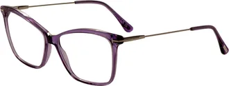 Tom Ford Womens 56mm Transparent Purple Opticals