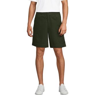 Lands End 7 Classic Fit Linen Cotton E-Waist Short in Loden Green at Nordstrom, Size Xx-Large X 7