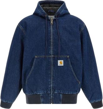 Carhartt Work in Progress Blue Zip-Up Hood Jacket