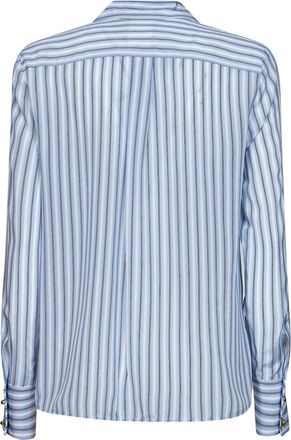 Max Mara Womens Silk Shirt Mstflirt Light Blue