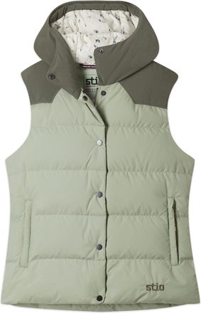 Stio | Womens Turnbolt Down Vest, Size Extra Small in Sage Flats/Deep Shade