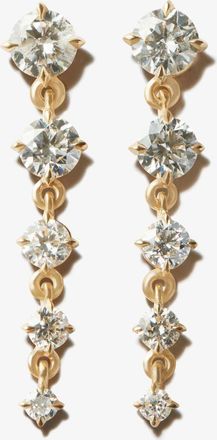 Lizzie Mandler 18K Yellow Gold Éclat Diamond Drop Earrings - Womens - Diamond/18kt Yellow Gold