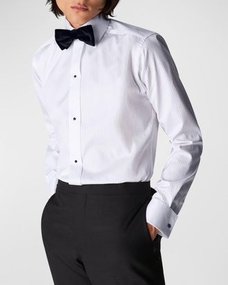 Eton Contemporary-Fit Tonal Satin Striped Formal Shirt