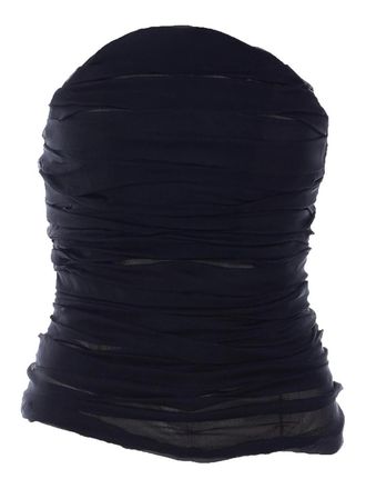 Balenciaga Black Fitted Bustier Top