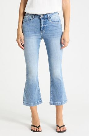 Joie High Waist Crop Slim Flare Leg Jeans in Medium Wash at Nordstrom Rack, Size 12