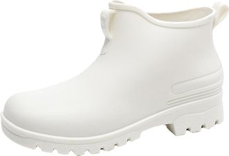 Generic Rain Boots For Couples Outside Wear Versatile Water Shoes Thick Bottom Comfortable Non Slip Kitchen Rubber Shoes Ladies And Gents Waterproof Ankle Rai