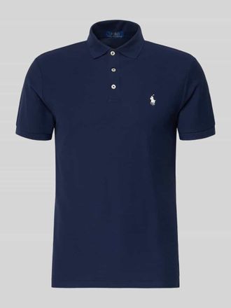Polo Ralph Lauren Slim Fit Poloshirt aus reiner Baumwolle in Marine, Gr&ouml;&szlig;e XXL