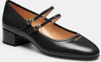 Coach Double Buckle Block Heel Mary Jane