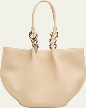 SIMKHAI Arlo Chain-Embellished Leather Tote Bag