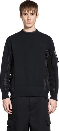 sacai Sponge Sweat x Nylon Twill Sweatshirt