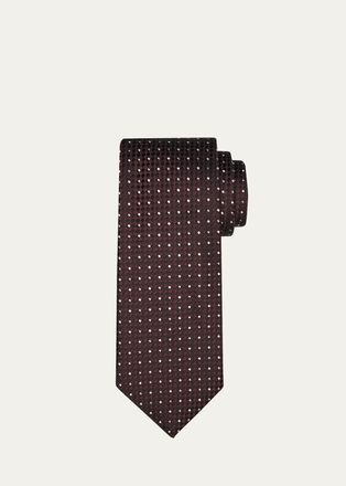 Tom Ford Mens Micro-Jacquard Silk Tie