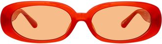 Linda Farrow CARA LFL1252 C13 Womens Sunglasses Red Size 59