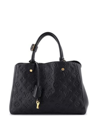 Louis Vuitton Borsa a mano Montaigne MM in pelle Empreinte con monogramma - Nero
