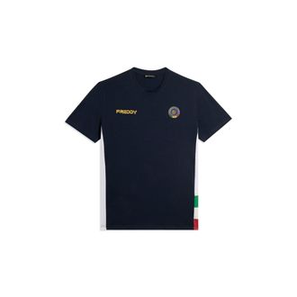 Freddy T-shirt Uomo Italia FGI Blu in Jersey Stretch