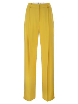 Elisabetta Franchi lichtgewicht cr&ecirc;pebroek met charmelogo