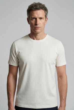 Olymp T-Shirt OLYMP, Herren, Gr. 4XL, weiss (sanftes wei&szlig;), Jersey, Obermaterial: 100% Baumwolle, unifarben, regular fit normal, Rundhals, Shirts T-Shirt, b