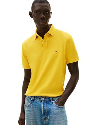 Tommy Hilfiger Poloshirt regular fit Tommy Hilfiger geel effen