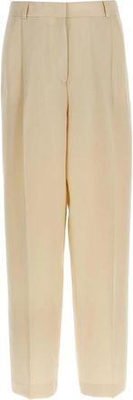 Toteme Broeken - Dames - Straight fit broeken - Beige - XS - Broeken