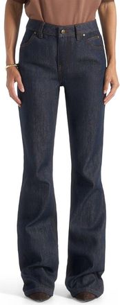 Mani&egrave;re De Voir Abbie Stacked Fit And Flare Jeans in Indigo at Nordstrom, Size 12