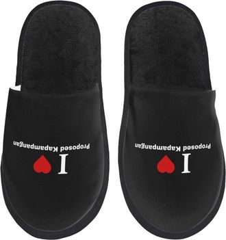Generic Fluffy House Slipper I love Proposed Kapampangan Mens Slipper Non-Slip Womens Slippers for Family Guest Hotels M