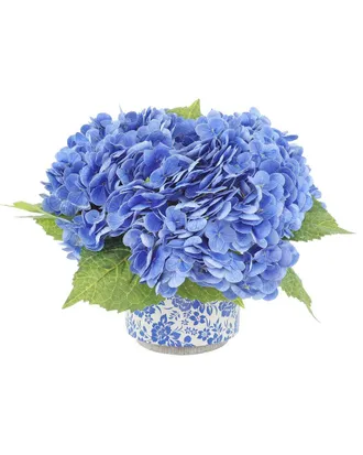 Creative Displays Inc. Real Touch Hydrangeas Arranged In Decorative Ceramic Pot