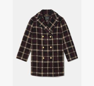 Kate Spade New York Plaid Double Breasted Coat