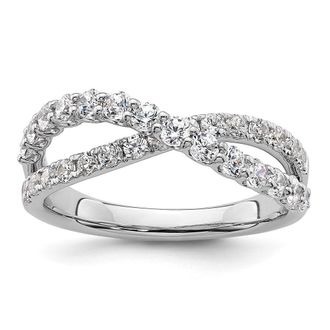 Diamond2Deal 14k Gold Lab Grown Diamond Wedding Band Ring 1Ct Clarity- VS Color- D-E