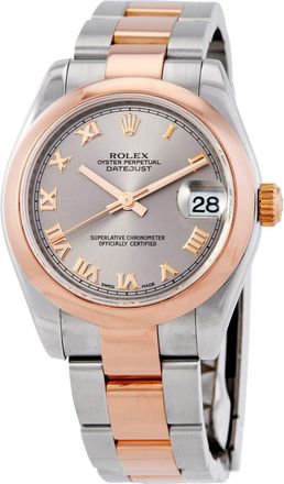 Rolex Pre-owned Rolex Datejust Lady 31 Grey Dial Stainless Steel and 18K Everose Gold Oyster Bracelet Automatic Watch 178241GRO