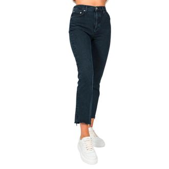 A Gold E Loose Fit Jeans, female, Blue, W30, A105G-813 Remy HI Rise straight Jeans caution