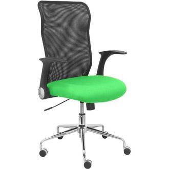 Piqueras y Crespo Silla Minaya Respaldo Malla Negro Asiento Bali Verde Pistacho