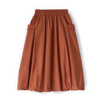 Motivi Falda globo en popel&iacute;n con bolsillos - Skirts - Mujer - Marr&oacute;n - XS