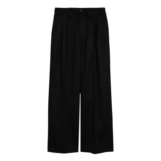 Maison Margiela Wide Trousers, male, Black, Size: L Regular Fit Pants