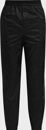 Alexander McQueen Men & apos;s Tonal Skull Nylon Jacquard Jogger Pants