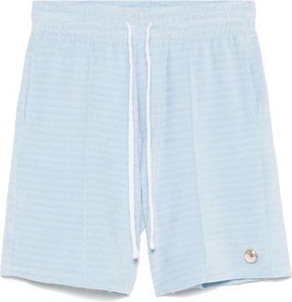 Casablanca Fluwelen gestreepte shorts - Blauw
