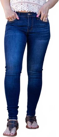 Kancan Maribell Skinny Jeans In Dark Blue