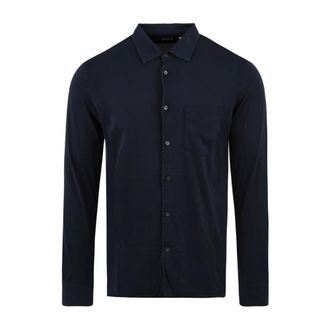 Aspesi Jersey Shirt - Heren - Casual Overhemden - Blauw - M - Katoen - Overhemden