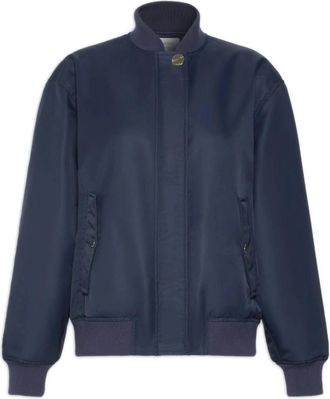 Sportmax Angelo Bomberjack - Dames - Bomber jackets - Blauw - S - Katoen - Jassen