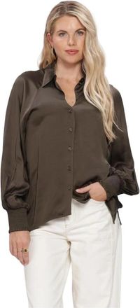 Ibana Tyna Blouse - Dames - Overhemden - Groen - M - Overhemden