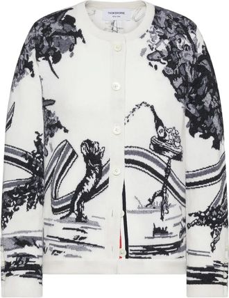 Thom Browne Cardigan Hector - Bianco