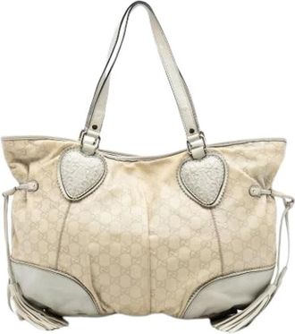 Gucci Pre-owned Handbags, female, Beige, Size: ONE SIZE Pre-owned Tribeca Tote